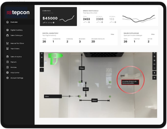 Digitaler Schritt-für-Schritt Aufbauplan zur sicheren Montage eines Produkts – tepcon GmbH