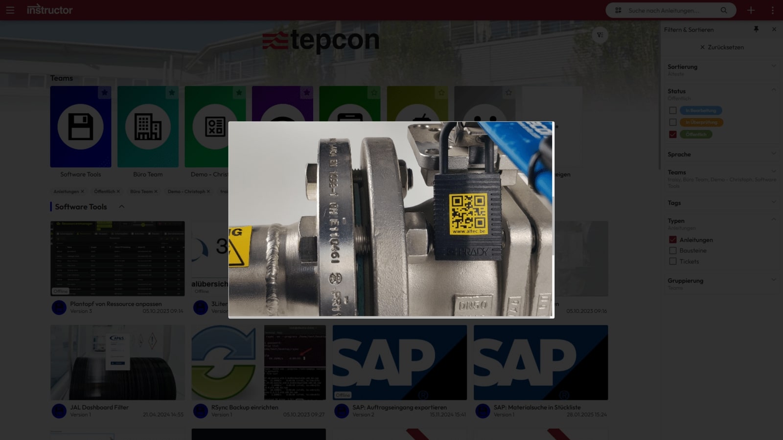 Suche & Abruf von Anleitungen foto